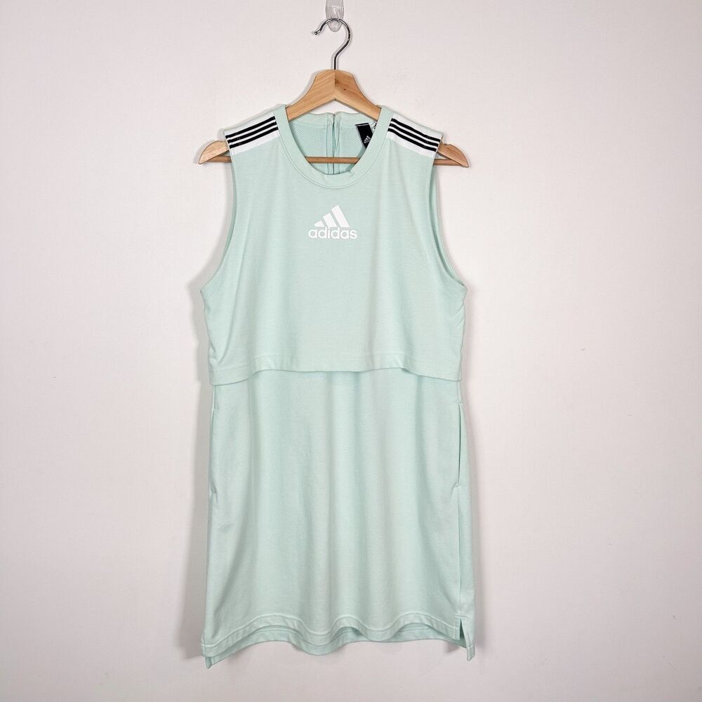Adidas Game and Go Womens Mint Green Layered Sleeveless Athletic Dress Sz M - Picture 5 of 14